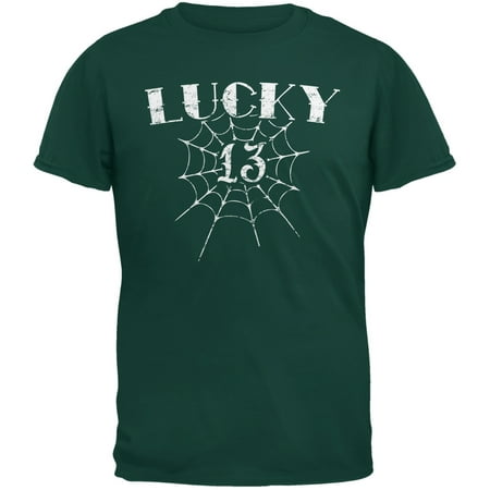 - Lucky 13 Forest Green Adult T-Shirt