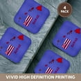 thumbnail image 6 of 3dRose, Colorful map and flag of Hawaii with all the island counties identified, set of 4 Coasters - Soft, 6 of 7