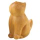 thumbnail image 2 of Wood Cat Figurine Small Sitting Kitten Statue Cat Sculpture Desk Ornament, 2 of 3