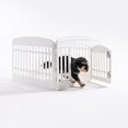 thumbnail image 3 of IRIS USA Parc pour Animaux de Compagnie 24 Pouces 4 Panneaux avec Porte Blanc CL-604E 1 Pack, 3 of 11