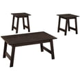 thumbnail image 2 of 3 - piece Table Set for Sitting Room / Espresso - colored Coffee and End Tables / Suitable for Magazine Storage, 2 of 3