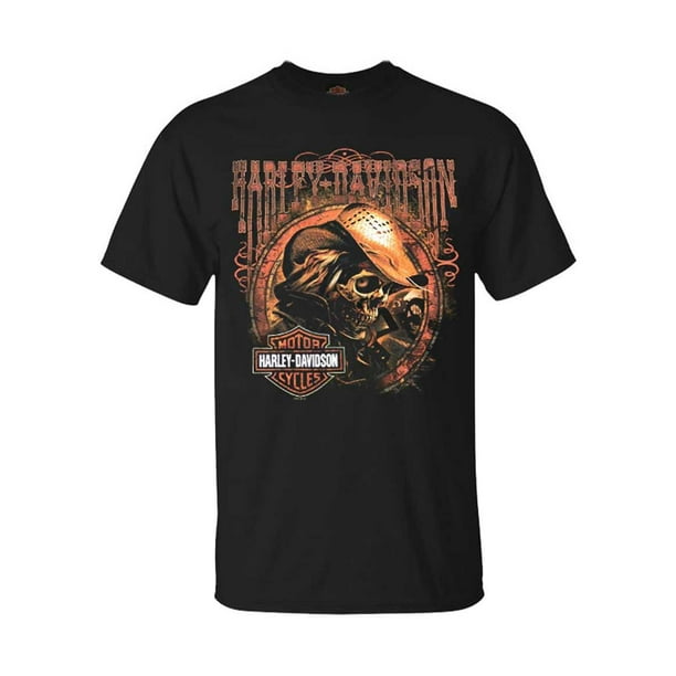 Harley-Davidson Mens Outlaw Skull Bar & Shield Short Sleeve T-Shirt ...