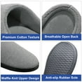 thumbnail image 2 of Men's Cozy Slippers Two-Tone Indoor Outdoor House Shoes, Mens Memory Foam House Slippers for Men with Fuzzy Plush Lining Indoor, 2 of 7