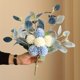 thumbnail image 5 of Beautiful Artificial Chrysanthemum Bouquet with Eucalyptus Leaves - Perfect for Home Decor, Weddings, and Holidays!, 5 of 5