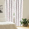 thumbnail image 2 of Ambesonne Valentine's Day Curtains, Birds and Hearts, Pair of 28"x95", Soft Pink White and Blush, 2 of 5