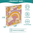 thumbnail image 3 of FORMRS 3 Ring Binder 1.5 inch with Pockets Set of 2 Clip Board 200 Sheets Capacity, Purple Retro Rainbow, 3 of 8