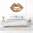 thumbnail image 4 of Mudket Gold Lips Canvas Wall Art, Framed Glam Wall Decor for Bedroom Bathroom, Trendy Fashion Wall Art for Women, Ready to Hang - 12"L x 8"W, 4 of 9