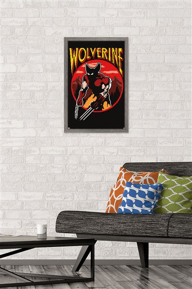 Marvel Comics - Wolverine - Retro Gaming Wall Poster, 14.725" x 22.375", Framed