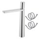 thumbnail image 5 of Grifo de ño, grifo mezclador de lavabo monomando con núcleo de cerámica moderno caliente y frío para tocador de hotel, gabinete de cocina doméstico chapado largo, 5 of 9