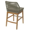 thumbnail image 6 of Counter Stool Chair, Gray, Teak Wood, Outdoor Patio Balcony Cafe Bistro Garden Hospitality Restaurant, Modern Contemporary, HB37666, 6 of 9