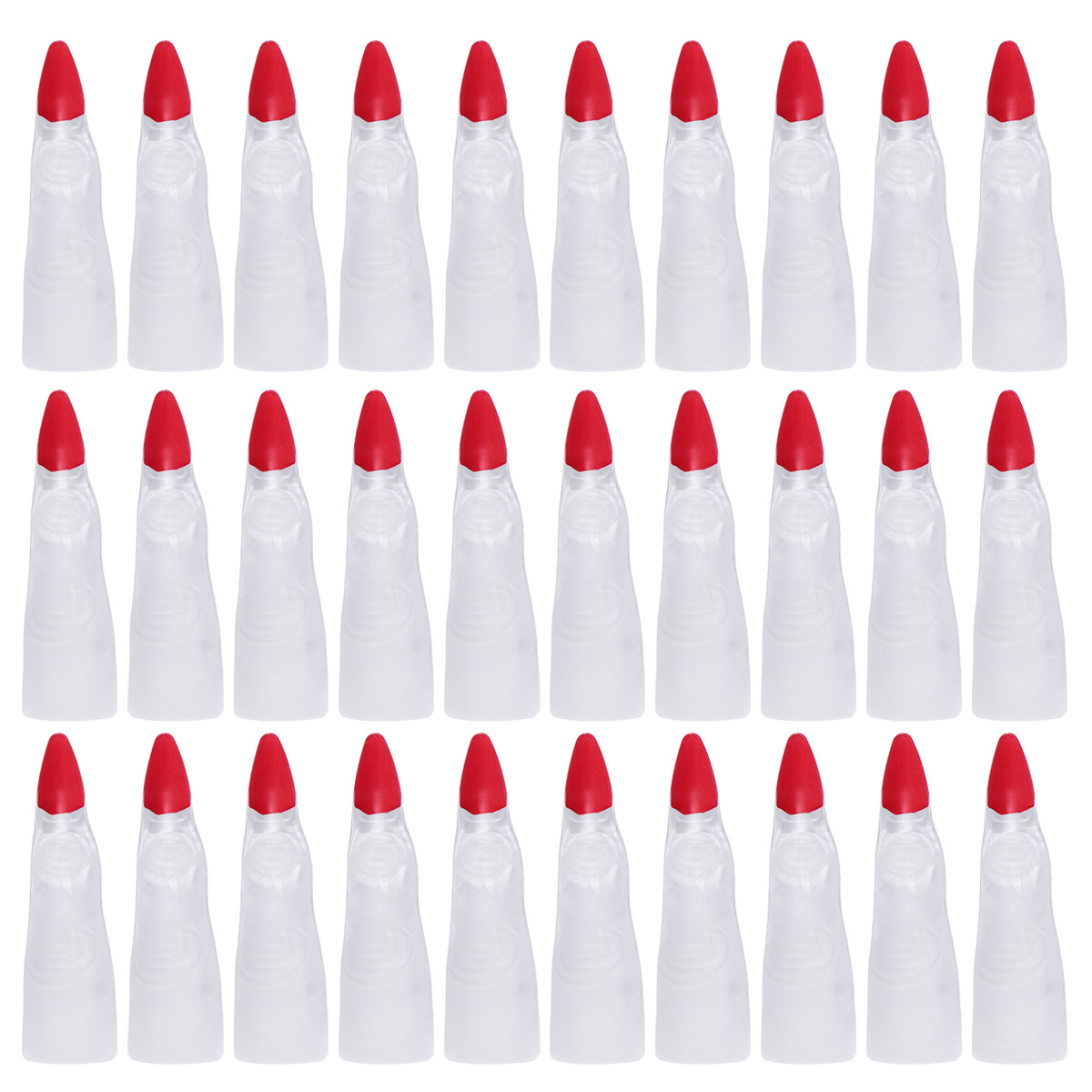 BESTONZON 30 PCS Fake Fingers Nail Scary Luminous Vivid Halloween Props