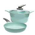thumbnail image 3 of Jadepan Deluxe, Set de sartén y olla antihaderente, Recubrimiento de cerámica Jade, 3 of 5