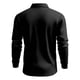 thumbnail image 5 of Blusa y camisa de manga larga con cuello vuelto para hombre, color liso, informal, con botones, cárdigan de media manga, top de solapa de manga larga, blusas de poliéster para hombre, 5 of 9