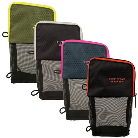 Five Star Stand 'N Store Pencil Pouch, Polyester, Assorted Colors