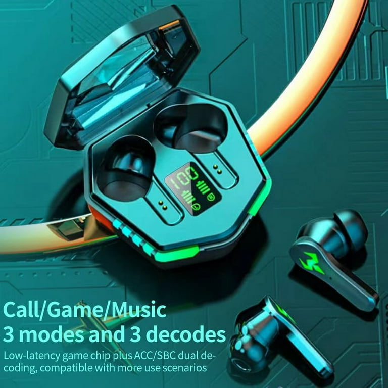 Mabozo Gamer s Wireless Earbuds with Microphone Bluetooth 5.2 Headset for PC Laptop iPhone Android Walmart
