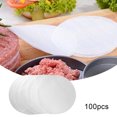 thumbnail image 2 of 2DXuixsh Papier de Graisse de Cuisine Presse à Viande Rond Papier de Protection Alimentaire Papier Isolant pour Viande Congelée Papier Antiadhésif Double Face en Silicone Blanc, 2 of 9
