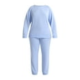 thumbnail image 4 of Joyspun Women's and Women’s Plus French Terry Sweatshirt and Joggers Set, 2-Piece, Sizes XS to 3X, 4 of 4