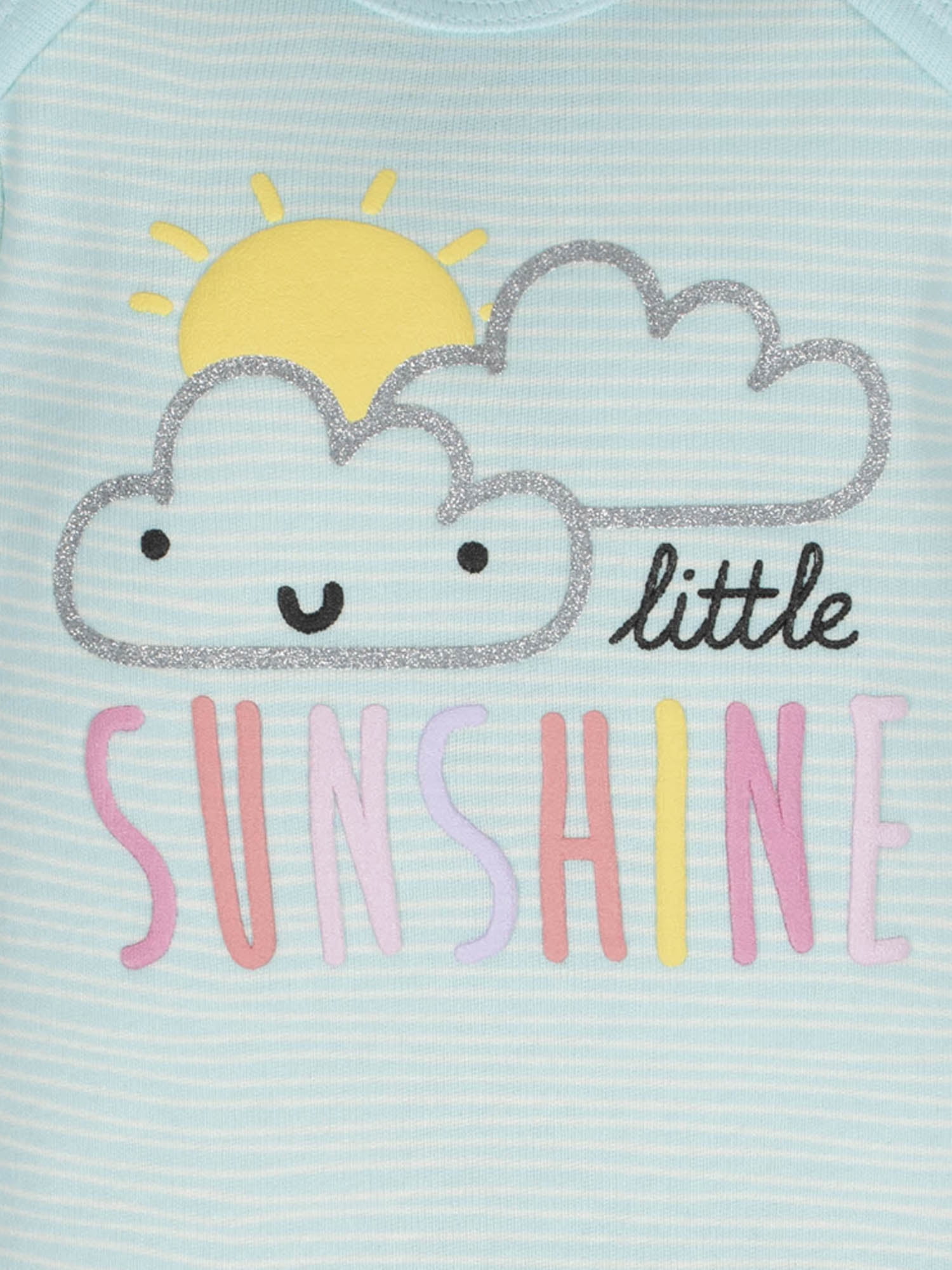 Organic Cotton Short Sleeve Onesies Bodysuits, 3Pk (Baby Girl)