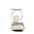 thumbnail image 2 of BURUDANI Women's Double Bowknots Crystal Sandals Clear Slingback Heels Square Toe, 2 of 9