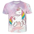thumbnail image 1 of Camiseta de unicornio para niños, camisetas bonitas de unicornio para niños y niñas, camisetas de dibujos animados para niños y bebés, ropa 6T Gao Jinjia LED, 1 of 2
