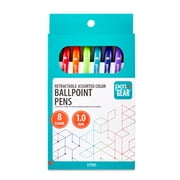 Pen+Gear Retractable Ballpoint Pens, Medium Point, 1.0 mm, Assorted Colors, 8 Count