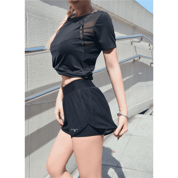 "Try and Catch Me" Running Shorts-Black