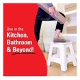 thumbnail image 6 of Foldable Step Stool – Holds Adults up to 300 Lbs, Best for Kitchen & Bathroom – Collapsible, Portable, Lightweight Stepping Stool with Sturdy, Non-Slip Design – White, 15” 15 Inch, 6 of 7
