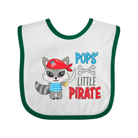

Inktastic Pops Little Pirate Cute Raccoon with Sword Gift Baby Boy or Baby Girl Bib