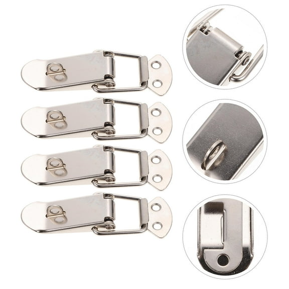 KALLORY 4Pcs Cabinet Latch Hardware Metal Buckle Latch for Handyman and Craftsmen 3.5X1.5in