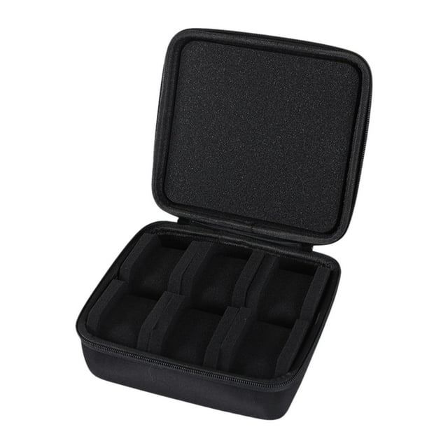 Caja para relojes, estuche de exhibición para relojes, bolso a prueba de polvo, estuche portátil con inserto de espuma, de transporte, joyero para