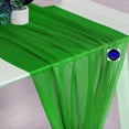 thumbnail image 4 of MDS pack of 20 Wedding 29 x 120 inches Sheer chiffon Table Runner for Rustic Boho Wedding Banquet Decor for 10Ft Table Runners - Green, 4 of 6