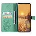thumbnail image 4 of Nalacover For iPhone 13 Pro Max Case,Luxury 360 Protection Embossed Butterfly PU Leather and Soft TPU Flip Kickstand Magnetic Card Wallet Shockproof Protective Cover with Wrist Strap.Green, 4 of 9