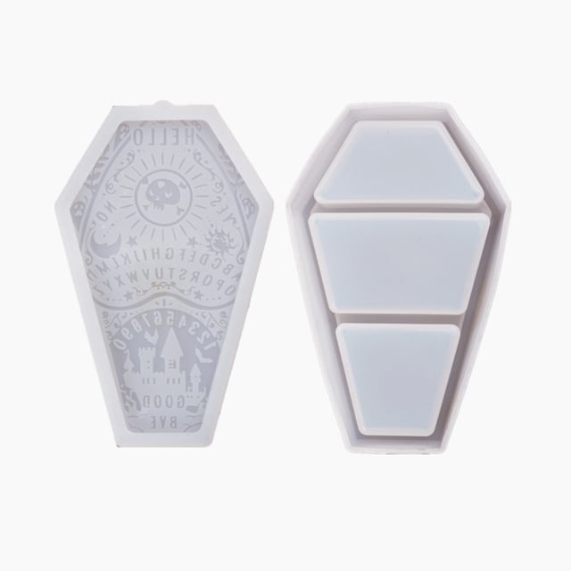 Ataúd De Resina Epoxi Diy, Molde De Caja De Almacenamiento De Fundición De Ataúd De Halloween, Molde De Silicona Para Familia Y Amigos Monstrate HA040425-01