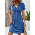 thumbnail image 3 of Vestido Acelit Fashion 2025 Summer Twist Front Cuello V Azul XL, 3 of 3