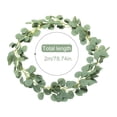 thumbnail image 5 of Artificial Eucalyptus Vane Plastic Garland Leaves Wreath 2m Plant Decoration, Type 1  2ms green, 5 of 9