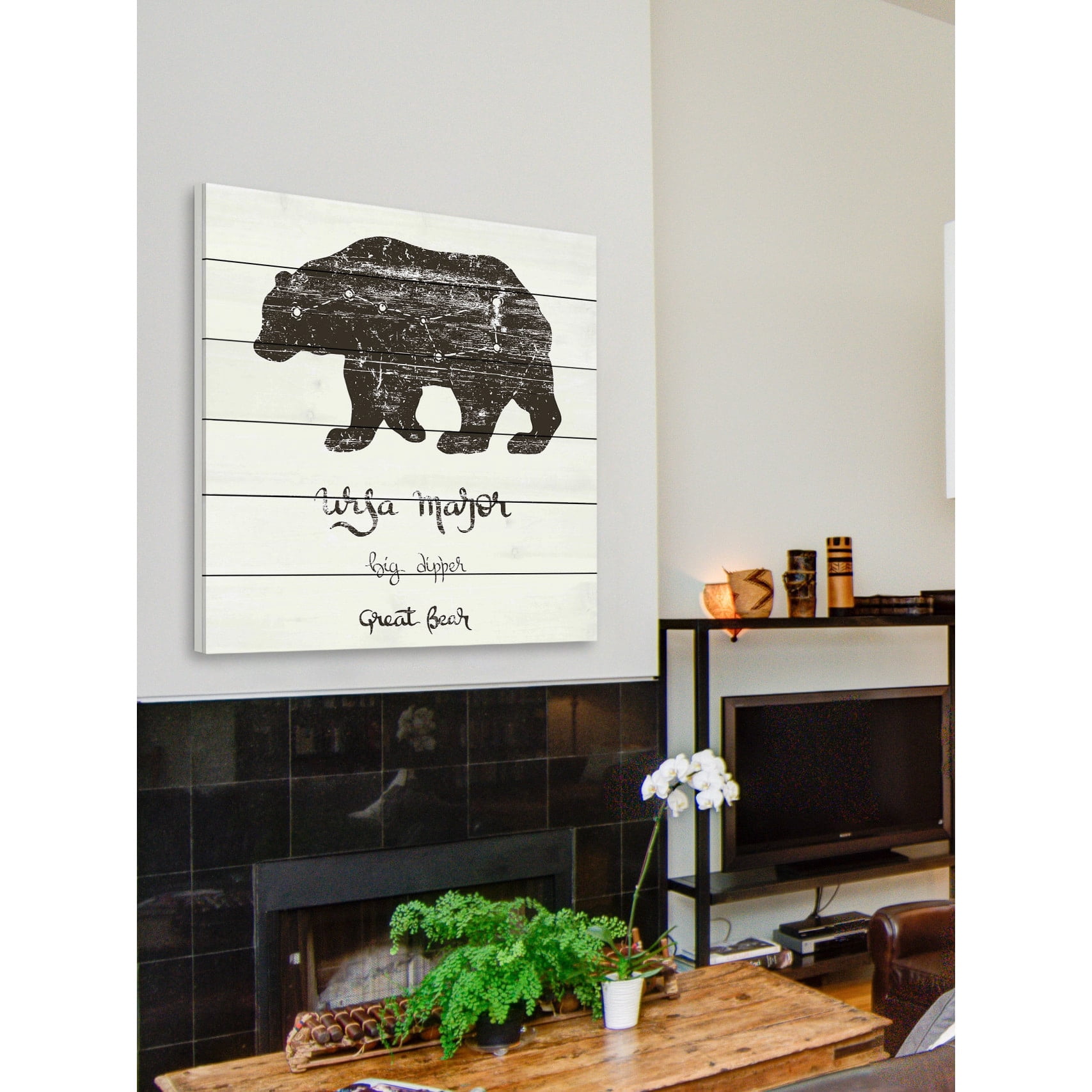 Ursa Major Painting Print on White Wood