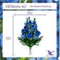 thumbnail image 2 of Sympathy Silks Artificial Cemetery Flowers Blue Gladiolus Rose and Lily Bouquet for Vase, 2 of 8