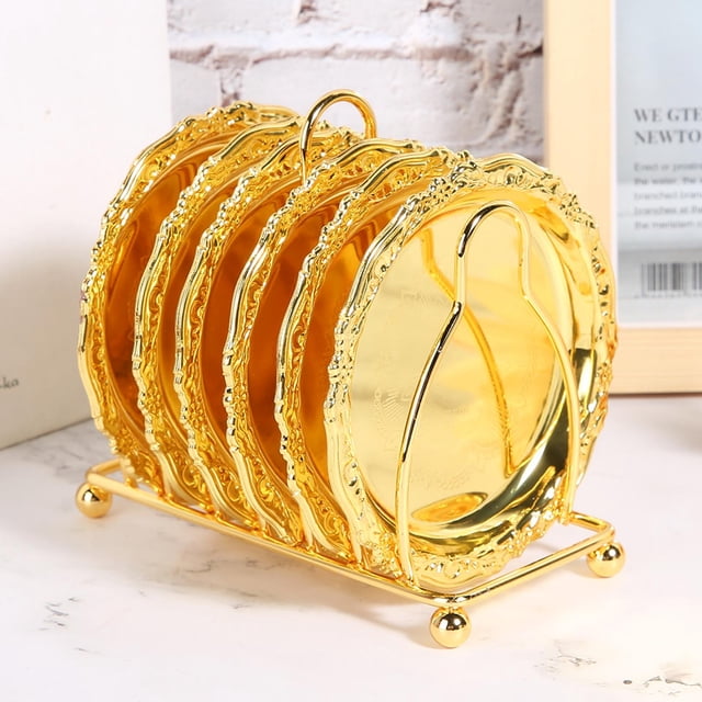 Fugacal European-Style Coaster, Metal Coaster, For Dining Tables Coffee Table Entrances