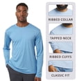 thumbnail image 4 of Crown Craze® Performance Long Sleeve T-Shirt 100% Polyester Interlock Quick Dry Tee Shirts (Heather Granite, M), 4 of 6