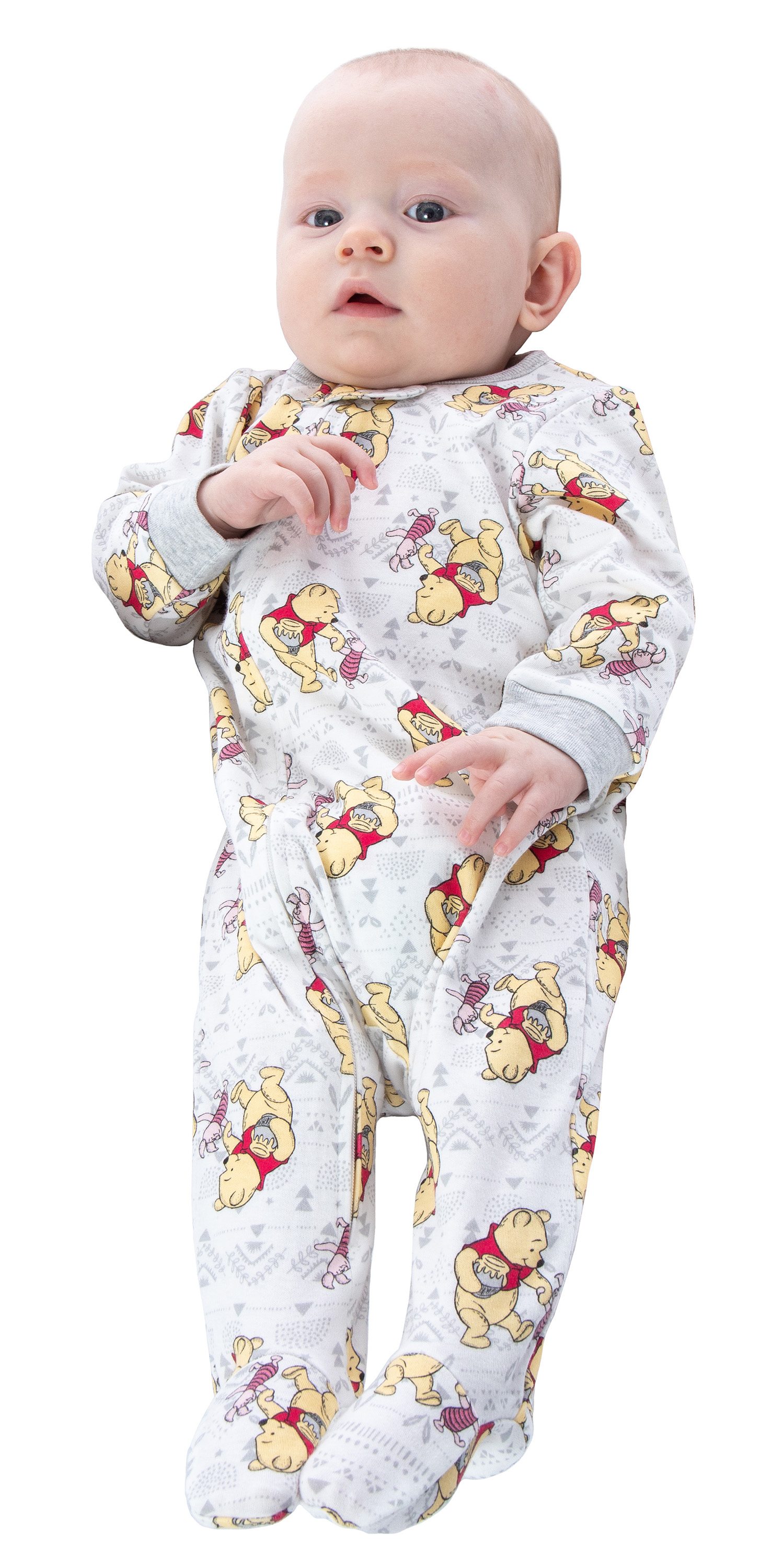 Disney Winne The Pooh Baby Boys' Footed Coverall white/multi, 0 3