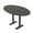 Asian Night w/Matte Black Base, variant on Oval Bistro Height Meeting Table T-Shaped Metal Base 46x72 Bar Table