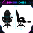 thumbnail image 2 of Silla Gamer Oficina Escritorio Linium Ergonómica Super Comoda Negra, 2 of 11
