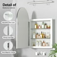 thumbnail image 6 of Recessed Medicine Cabinet with Mirror,Arched Medicine Cabinet for Bathroom,in Wall Bathroom Mirror with Storage,Brushed Nickel Mirrored Medicine Cabinets Wall Mounted,20x30, 6 of 13