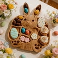 thumbnail image 5 of Wooden Easter Bunny Charcuterie Tray for Serving, Festive Bunny Food Tray for Table, Easter Cooked Food Platter for Family Gathering, Holiday, 5 of 7