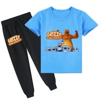 Boys & Girls Grizzly And The Lemmings Crew Neck Cotton Short Sleeve T-shirt and Long Pants Outfit
