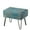 Kasula-Turquoise, variant on Home Soft Things Jacquard Chenille Stool Chair Upholstered Footrest Ottoman with Black Metal Legs and Padded Seat, Kasula-Light Brown, 19" x 13" x 17"