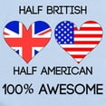 thumbnail image 2 of CafePress - Half British Half American Body Suit - Baby Light Bodysuit, Size Newborn - 24 Months, 2 of 4