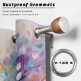 thumbnail image 2 of Colorful Tree Life Outdoor Curtains for Patio Waterproof, Grommet Outdoor Privacy Panels, Spring Garden Abstract Wildflowers Weatherproof Outside Curtains for Porch/Cabana 54"Wx95"L, 1 Panel, 2 of 8
