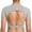 Grey, variant on Graphic Tees for Women T-Shirts Open Back Removable Pads Workout Tee Top for Backless Style and Support Brown XL