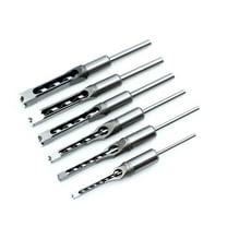 Necvior Mortising Chisel Set Multi-purpose 6pcs Round Square Tenon Drill Hand Tools